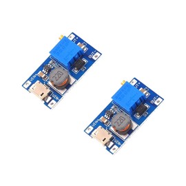 TECNOULAB 2pcs 2A Booster DC-DC Step Up 2/24V to 5/12/28V Micro USB MT3608 Replace XL6009
