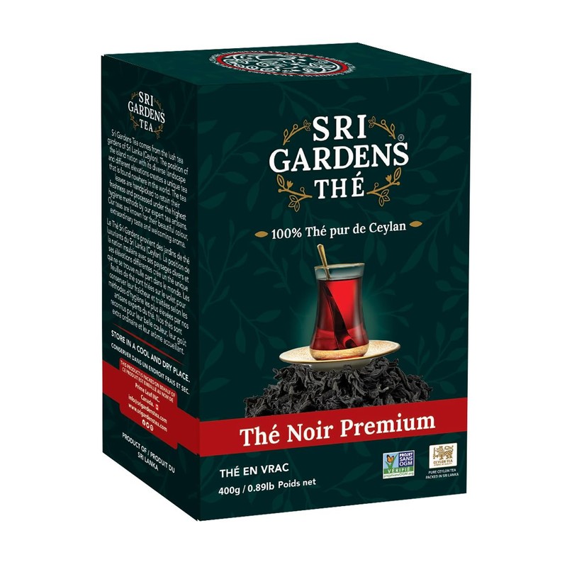 Sri Gardens Premium Black Tea, 400g Carton, 100% Pure Ceylon