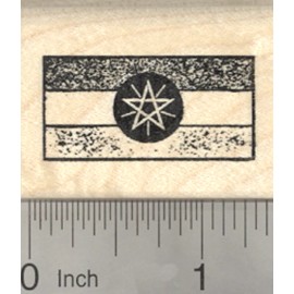 RubberHedgehog Flag of Ethiopia Rubber Stamp D24503 WM