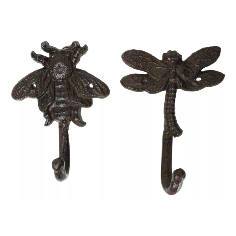 Ebros Gift Cast Iron Rustic Bee Ladybug Butterfly and Dragonfly
