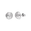 Sterling Silver Hammered Half 10mm Ball Stud Earrings