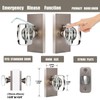 HIEMEY Glass Door Knobs Interior with Lock, Crystal Modern Privacy