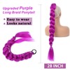 Purple Hair Extensions Pre-Braids Braiding Hair for Cosplay Halloween Stage