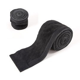 TIG Welding Torch Cable Cover,TIG Mig Cowhide Leather Welder Torch Protection Cable Covers,Heavy Insulation Flame-Resistant with Zipper Kevlar Stitched Hose sleeves (Dark Brown Magic Tape)