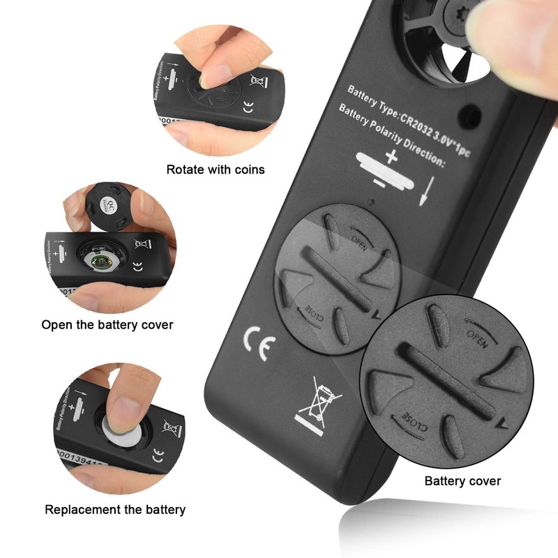Digital Anemometer Handheld Wind Speed Meter for Measuring Wind Speed,