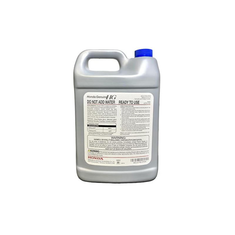 Honda Genuine Extended Life Antifreeze/Coolant Type 2, 50/50 Pre-Diluted, 1