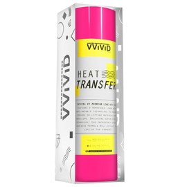 VVIViD V2 Premium Line HTV Heat Transfer Vinyl Film 6ft by 1ft Roll (Fluorescent Pink)