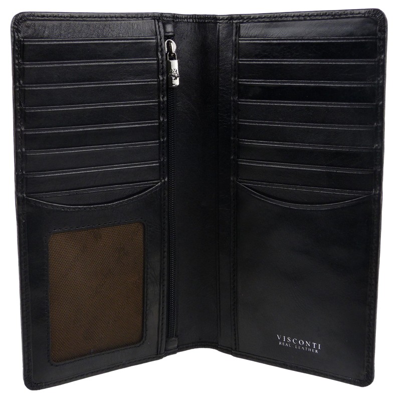 Mens Italian Leather Stylish RFID Protected Suit Wallet by Visconti