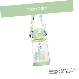 FELTECHELECTR Cute Water Cup with Straw Lightweight Leak Water Bottle Cartoon Design for Easy Drinking Portability for Outdoor Use