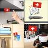 TRIOSK Fridge Magnet Strong Flag Switzerland Magnet Country Flags Gift