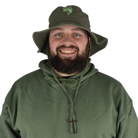 Bang Tidy Clothing Bass Fishing Hats for Men Outback Hat Embroidered UPF 50+ Sun Protection Olive