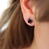 TseenYi Spider Earrings Punk Black Spider Stud Earrings Small Spider