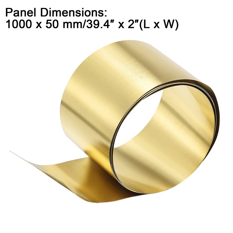 sourcing map Brass Sheet Roll, Metal Foil Plate 1000mm x