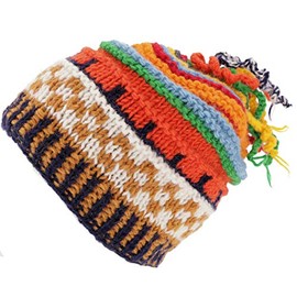 GURU SHOP Colourful Wool Hat with Soft Lining, Winter Hat, Men/Women, Multicoloured, Wool, Size: One Size, Colourful
