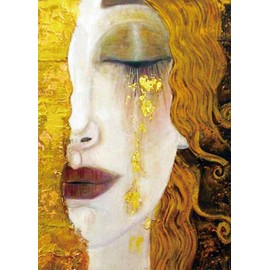 DOUBLETOP Gustav Klimt Golden Tears 1000 Pieces of Adult Cardboard Jigsaw Puzzle Fun Game Art Wall Photo Frame Pendant Parent-Child Activities Kids Lovers Christmas Easter Gifts