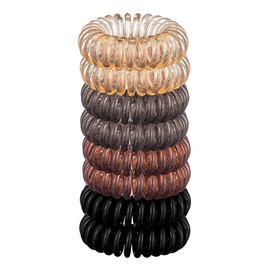 LUYING Hair Rubber Spring Rubber Spiral Hair Rubber 4 Colors 8-Piece Set Hair Tie Rubber Hair Rubber Non-Trace-free, Stylish, Non-Tracing Hair Rubber, Popular Spiral Hair Rubber with Gentle