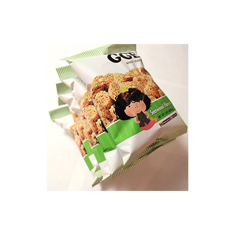 Wei Lih GGE Wheat Crackers Seaweed Flavor, 2.82 Oz (Pack