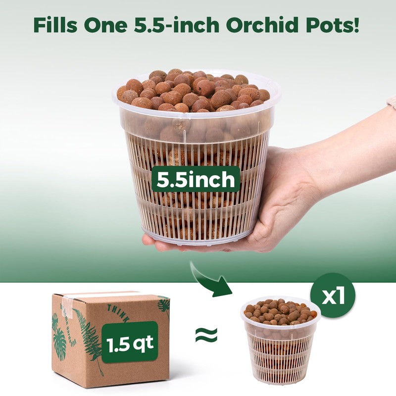 T4U Leca Clay Pebbles for Plants, 1.5qt 10-20 mm Clay