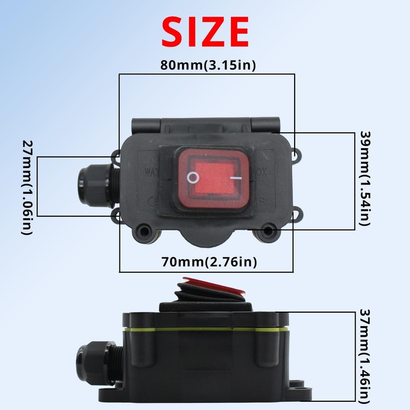 MAKERELE Inline Cord/Power On Off Switch AC 20A-125V 16A-250V (Mountable,