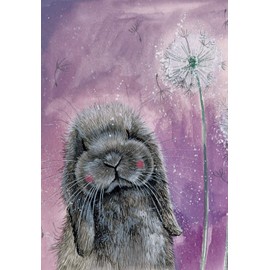 ALEX CLARK Misty Rabbit Kitchen Tea Towel - 100% Cotton