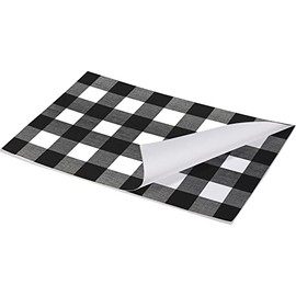 Paper Placemat Pad - Black Buffalo Check