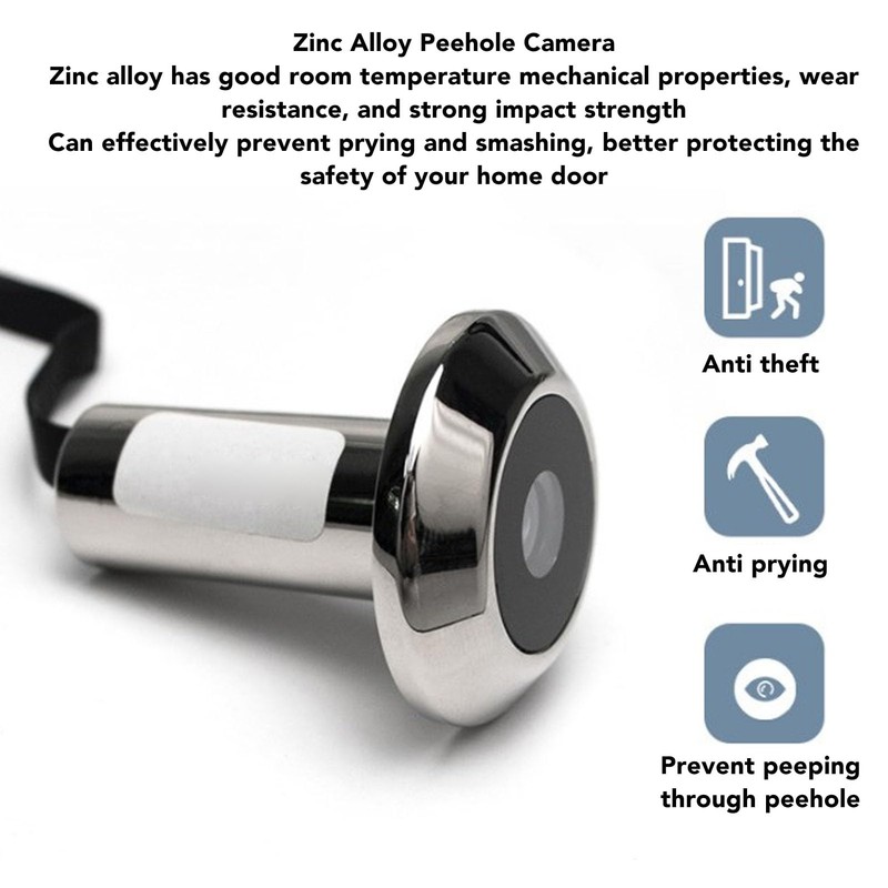 Digital Door Viewer, 2.4in Screen Monitor 0.3MP Camera 120 Degree