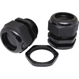 Lumonic 2 x Cable Gland M50 PG42 IP67 Metric D32-38 mm I Cable Grommet Waterproof in Black I Screw Connections, Hose Guide M50 P