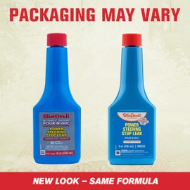 BlueDevil Products Power Steering Fluid + Stop Leak – 8 oz | Restores Seals & Prevents Leaks | Smooth Steering Performance