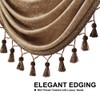 ELKCA Thick Chenille Window Curtains Valance for Living Room Coffee