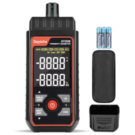 Deyisha Industry Temperature Humidity Meter High Precision and High Rate Digital Hygrometer with Ambient, Relative Humidity, Dew Point, Wet Bulb Thermometer, Min/Max Hold ±1.5°C/±3°F and ±5% RH