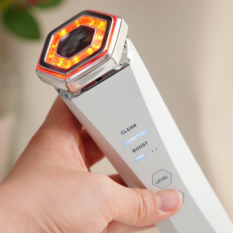 펄케어 뷰티디바이스 얼굴마사지기 피부관리기 고주파 화이트진 갈바닉 Pearlcare Beauty Device