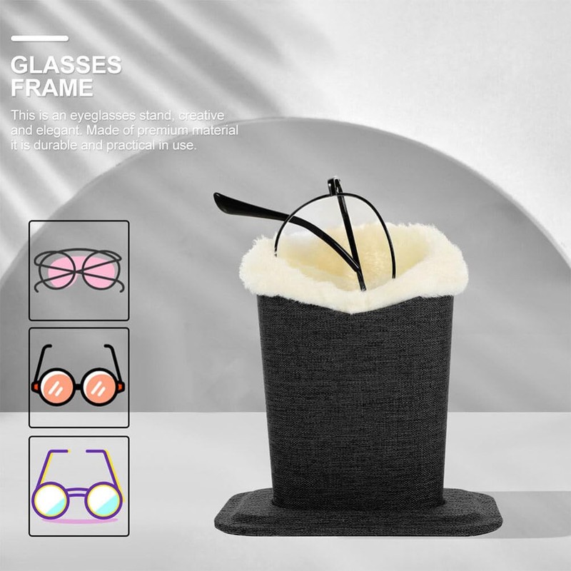 Operitacx 2 Pieces Plush Lined Glasses Holder Glasses Stand Case