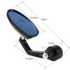 Premium 7/8" Motorcycle Bar End Mirrors with 360-Degree for Enhanced