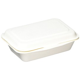 Nagao 3289684 Disposable Paper Tableware Lunch Box, 6.7 inches (17.1 cm), Set of 50, White