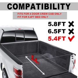 G-PLUS Fender Flares Compatible with 2005-2011 Dodge Dakota with 5.4ft (64.9") Bed, Fits for 4 Door Crew Cab Only