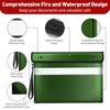 Fireproof Document Bag with Water Resistant Zipper（13.9"x10.6"）,6200°F Heat Insulated Fire