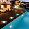 Lotus - Luces solares para exteriores, funciona con energía solar,