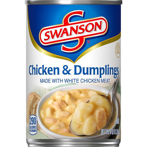 Swanson Chicken & Dumplings Made with White Chicken Meat, 10.5 oz. Can (Pack of 12)