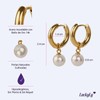 LuckyLy Aretes Mujer con Perlas Colgantes, Arracadas de Acero Inoxidable