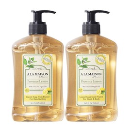 Jabón líquido para manos con limón de Provenza, hidratante natural de triple molienda francesa (botella de 16,9 oz)