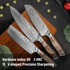 7 In Santoku Knife, Japanese Hammered Damascus Steel, Full Tang