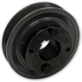 Single Groove 3.95" Cast Iron Electric Motor " H " Pulley/Sheave, Bushing Included, for 3/8" and 1/2" Top Width 3L/A/AK/4L/4LK Section V Belt, 1 Groove (1-1/8" Shaft / 1.125 Bore, AK41H)