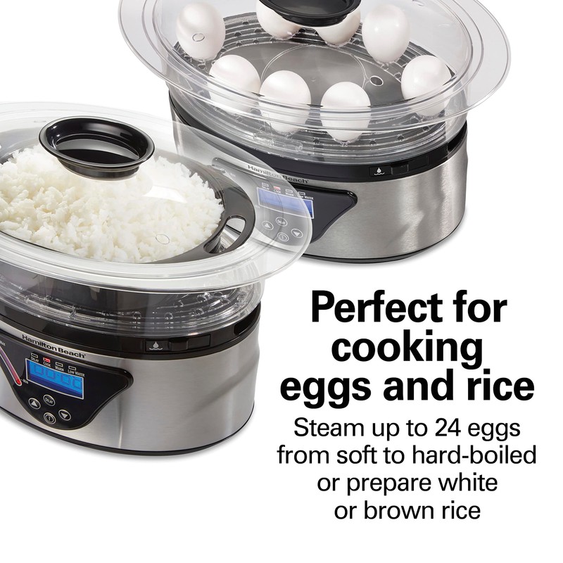 Hamilton Beach Digital Electric Food Steamer & Rice Cooker for