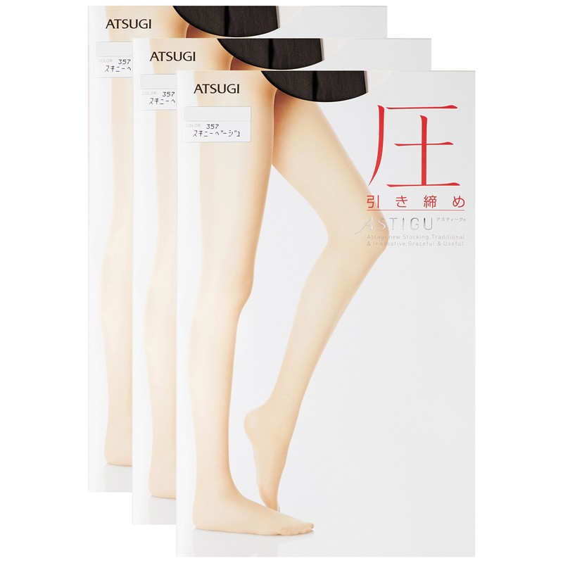 ATSUGI(アツギ) Stockings ATSUGI(アツギ) Astigu Compression Tights (3 Pairs) FP6892 Ladies,