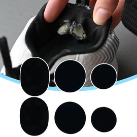 Shoe Patches, Shoe Hole Prevention Repair Patches, Non-slip Heel Protector Pads, Waterproof Boot Replacement Parts Inserts for Men Women, Black, Refer to description