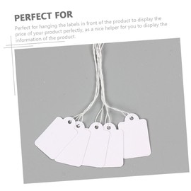 FUNOMOCYA 500sheets Writable Jewelry Price Tags String Blank Display Tags for Pricing Jewelry Clothing Crafts Smooth for Easy Writing and Decoration