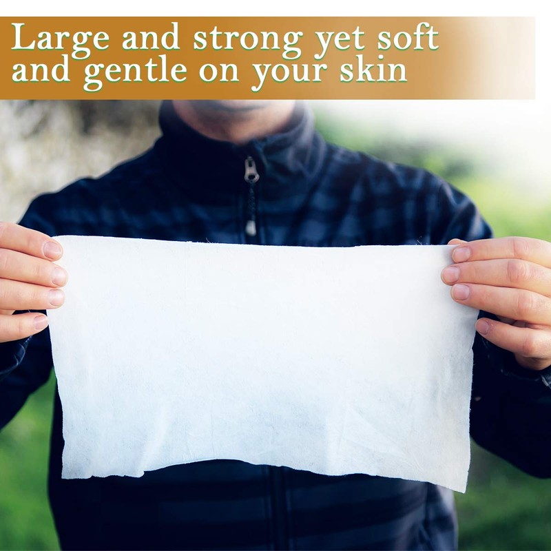 Travel Buddy Large Biodegradable Wet Wipes - Camping, Festival, Hiking,