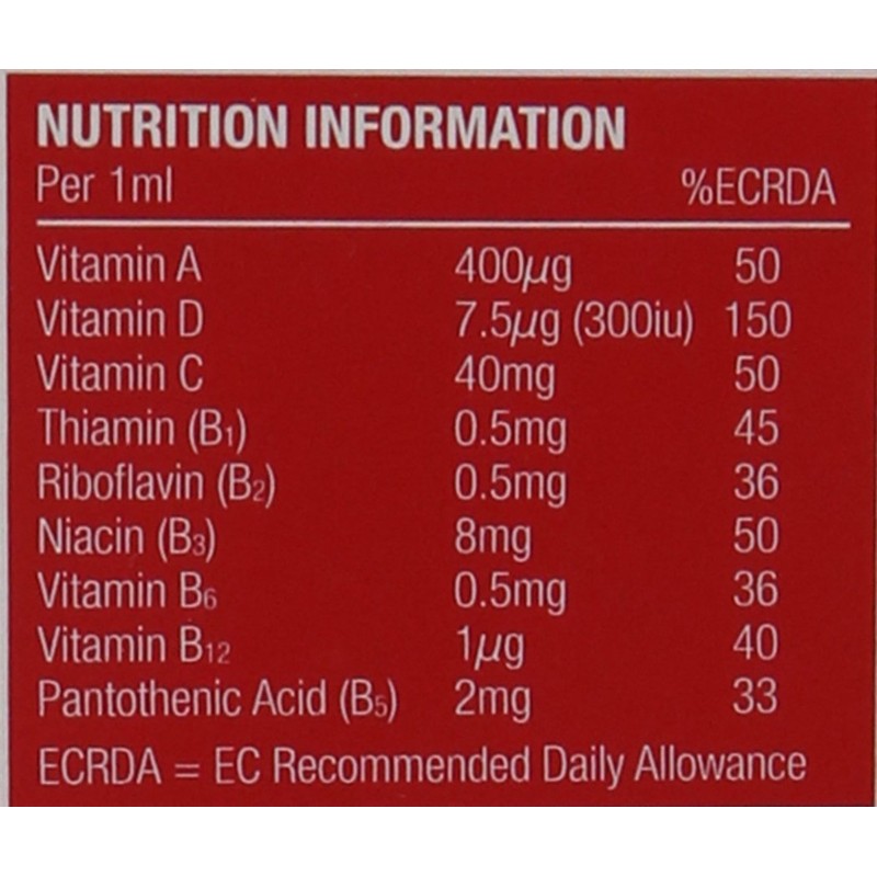 Natures Aid Orange Flavour Multi-Vitamin Drops for Infants and Children,