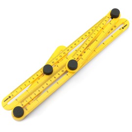 Vorel® Multifunctional Measuring Ruler 250 mm Scale Multi-Angle Gauge Multi- Bevel Plastic Angle Measure Template