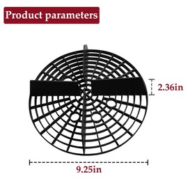 FALVFUN Car Wash Bucket Insert, 2PCS 10" Diameter Dustproof Dirt Grit Trap Vehicle Wash Filter, Remove Debris Automotive Detailing Cleaning Washing Kit, Universal for SUV RV Truck (Black)